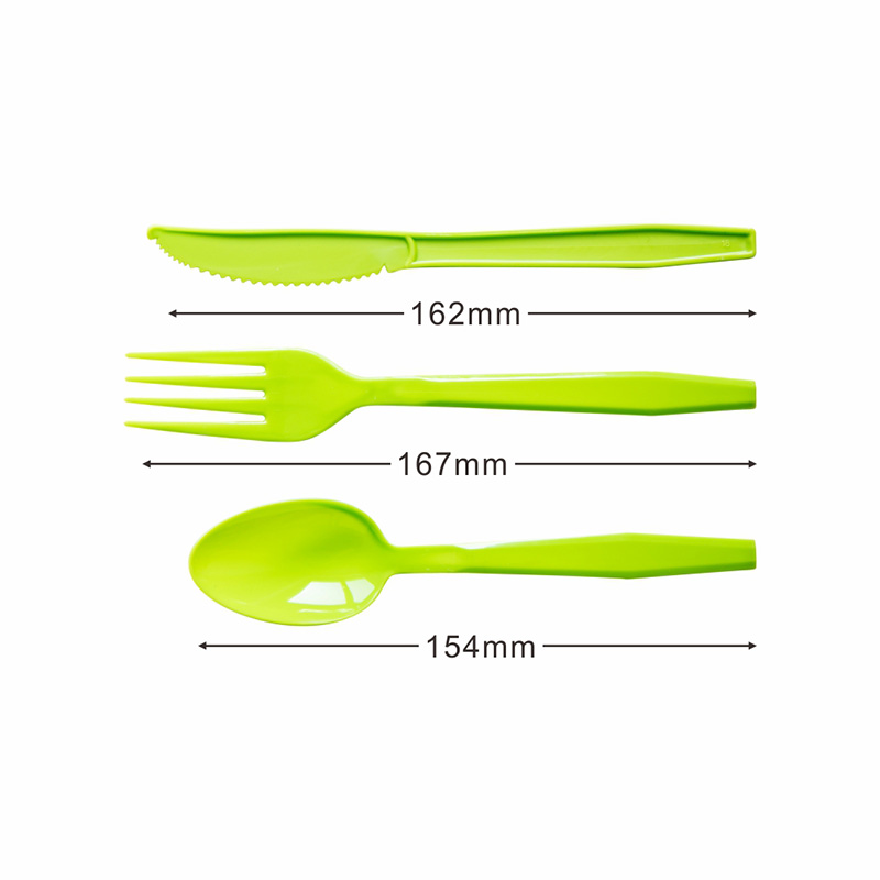 04PS Disposable Plastic Forks Spoons Knives Portable Cutlery Set